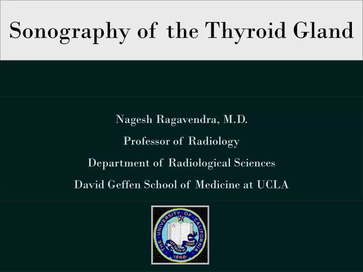 sonography of the thyroid gland