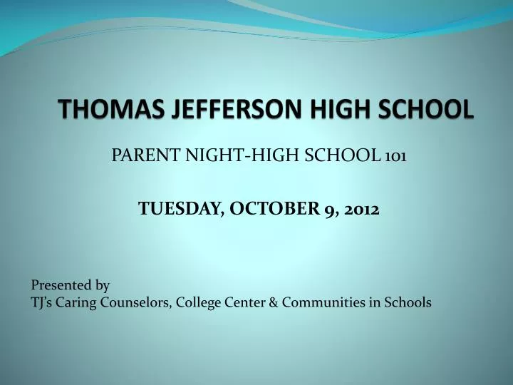 thomas jefferson high school