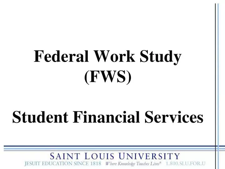 federal work study fws student financial services
