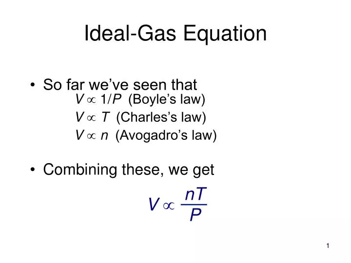 ideal gas equation
