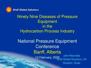 John Reynolds Shell Global Solutions, US Houston, Texas