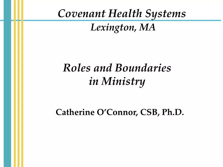 roles and boundaries in ministry