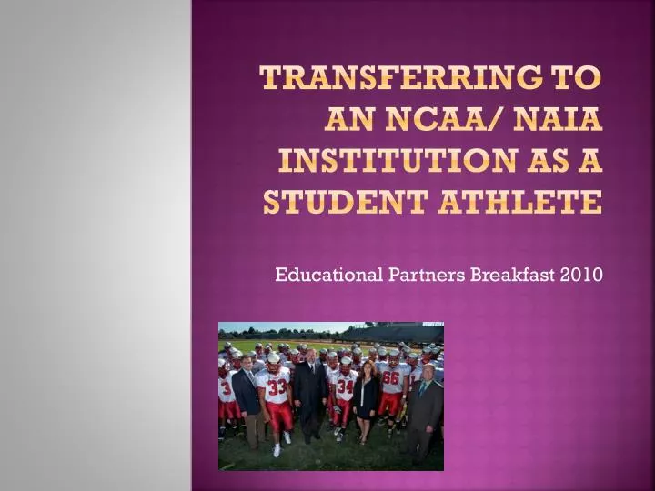 transferring to an ncaa naia institution as a student athlete