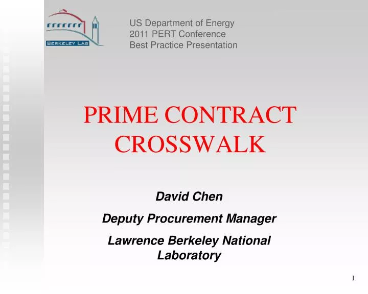 prime contract crosswalk