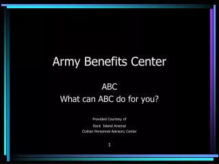 Army Benefits Center