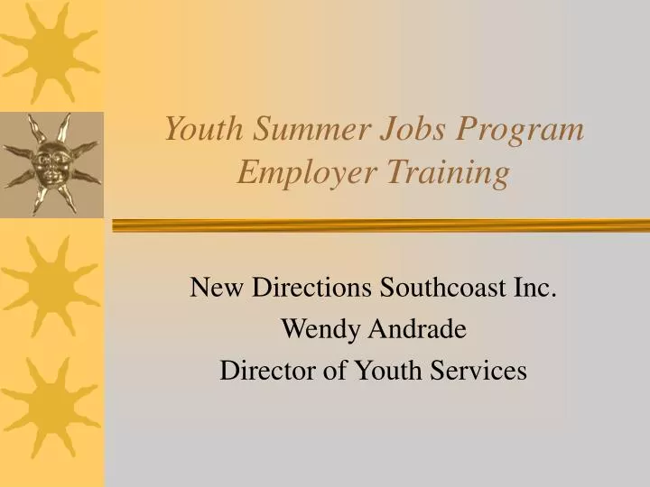 youth summer jobs program employer training