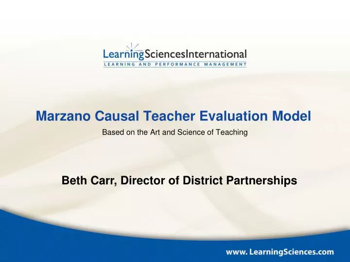 marzano causal teacher evaluation model