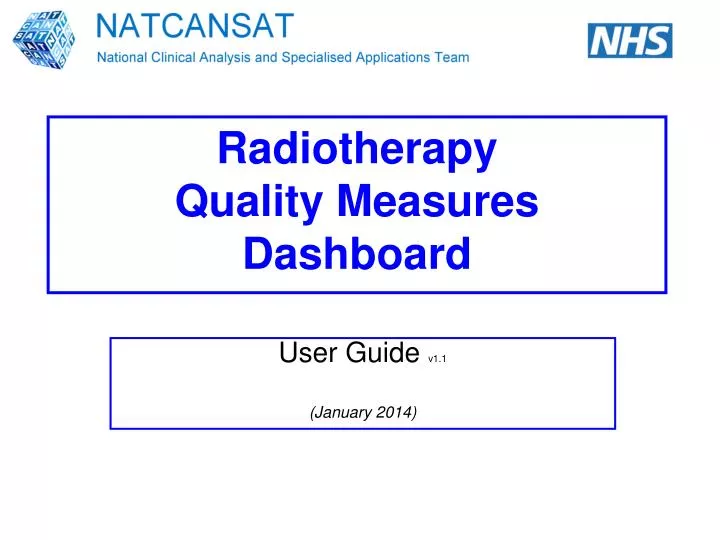 radiotherapy quality measures dashboard