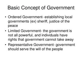 Basic Concept of Government