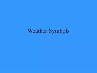 Weather Symbols