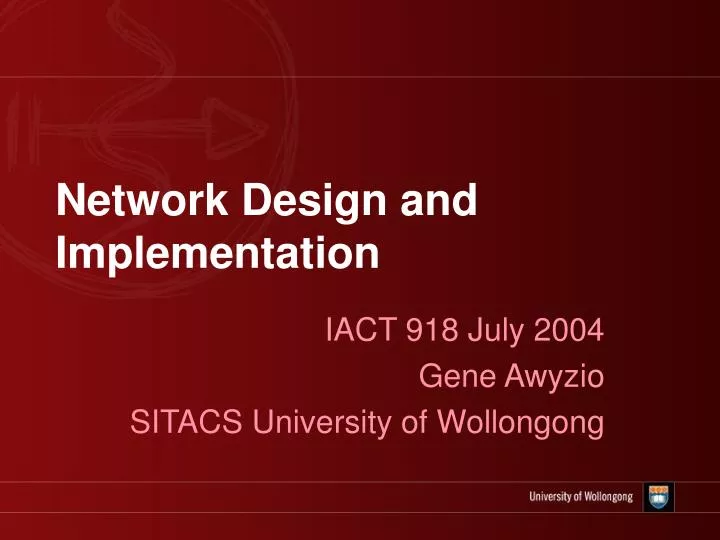 network design and implementation