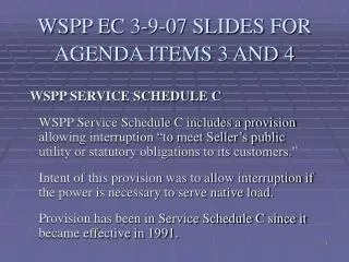 WSPP EC 3-9-07 SLIDES FOR AGENDA ITEMS 3 AND 4