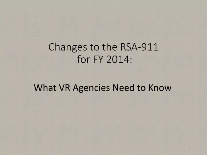 changes to the rsa 911 for fy 2014