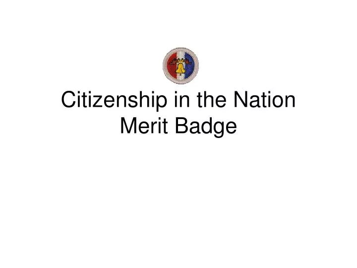 citizenship in the nation merit badge