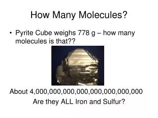 How Many Molecules?