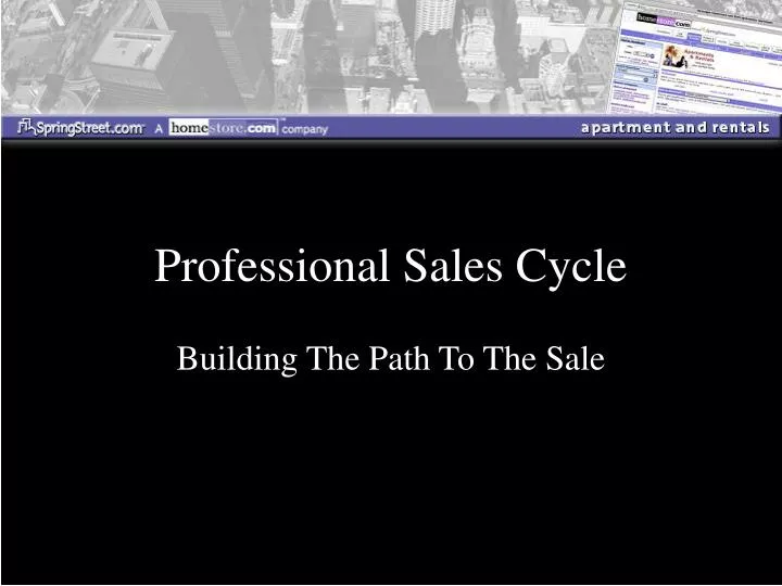 building the path to the sale