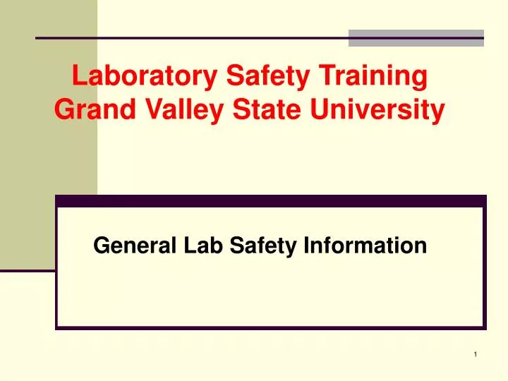 general lab safety information