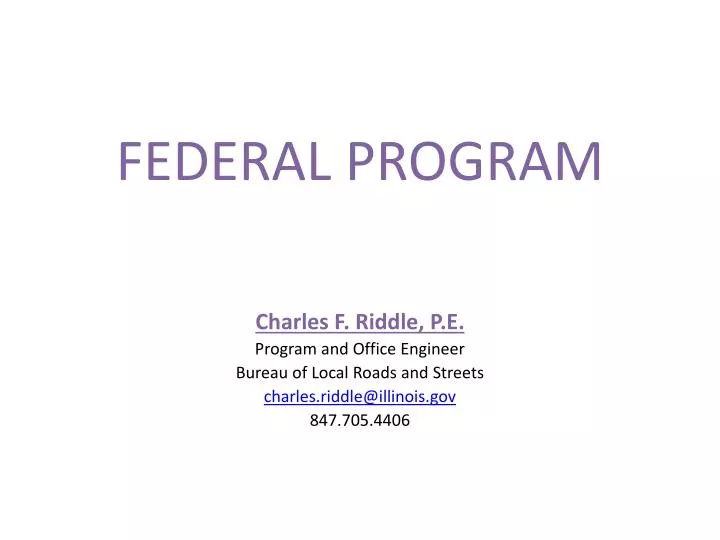 federal program