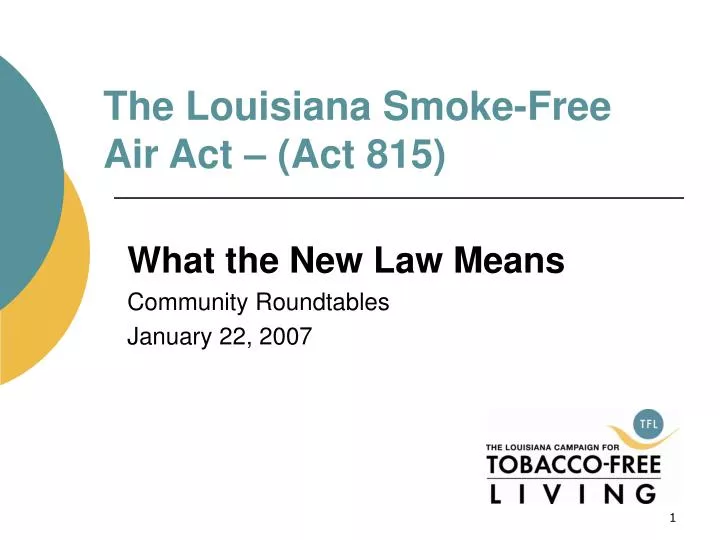 what the new law means community roundtables january 22 2007