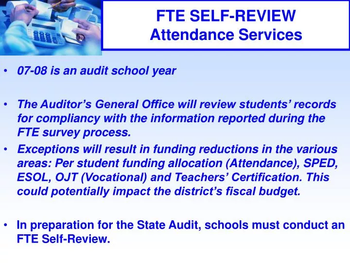 fte self review attendance services