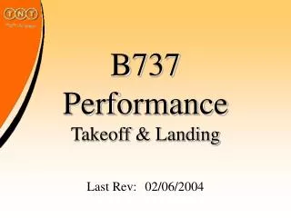 B737 Performance Takeoff &amp; Landing