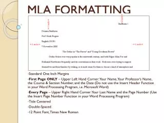 MLA FORMATTING