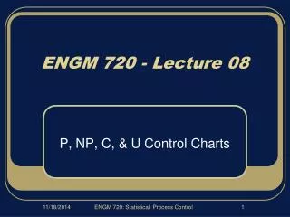 ENGM 720 - Lecture 08
