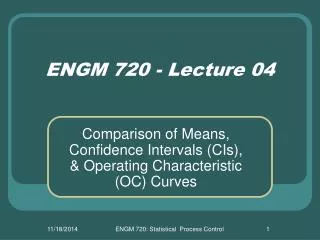 ENGM 720 - Lecture 04
