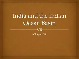 India and the Indian Ocean Basin