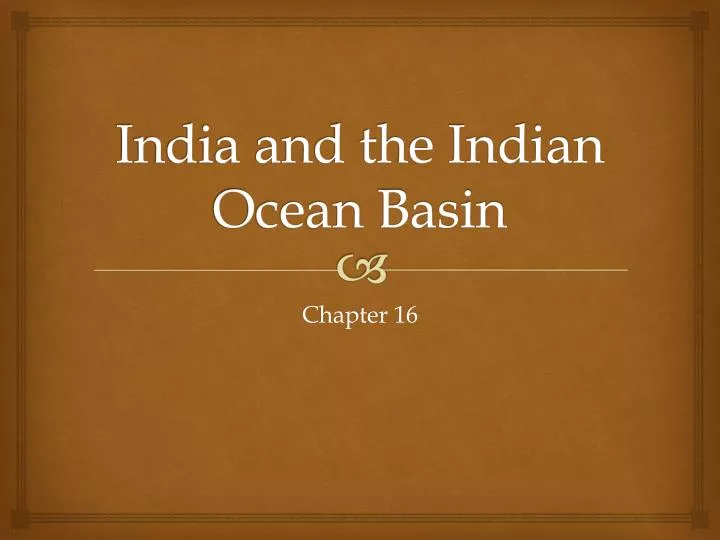 india and the indian ocean basin