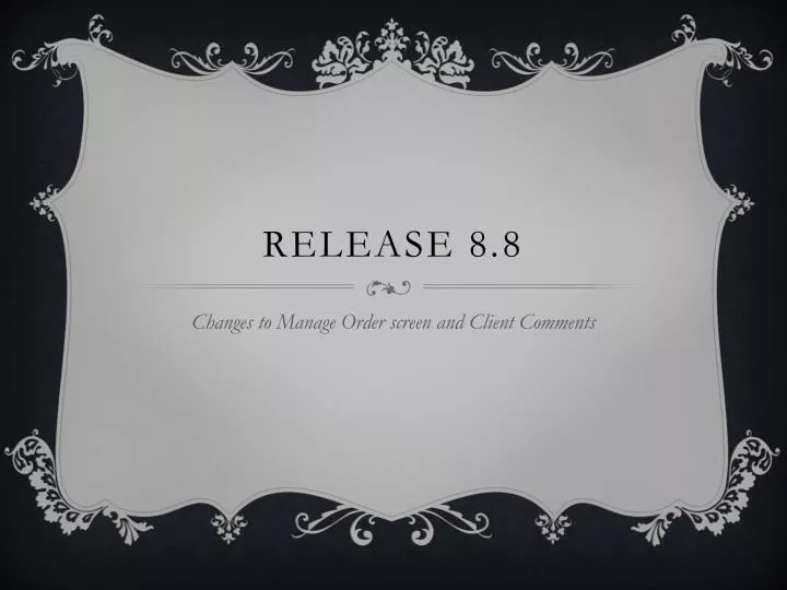 release 8 8