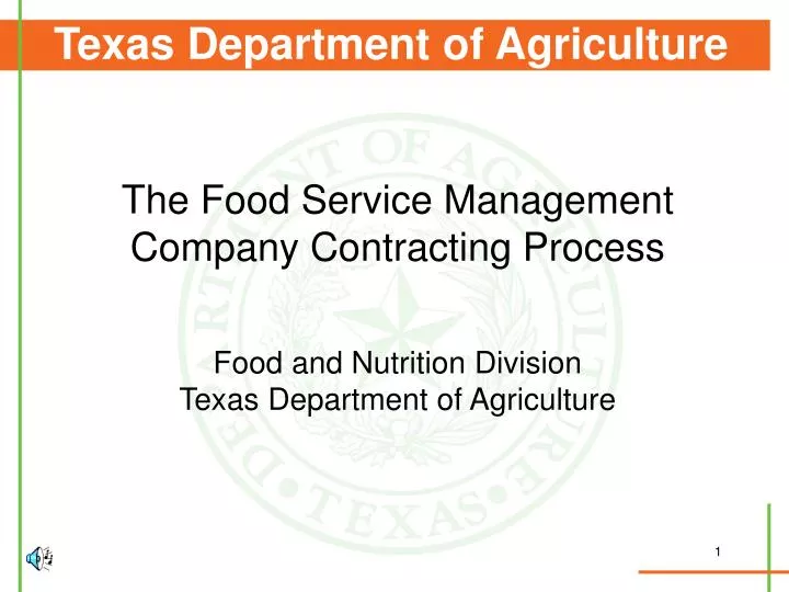 texas department of agriculture
