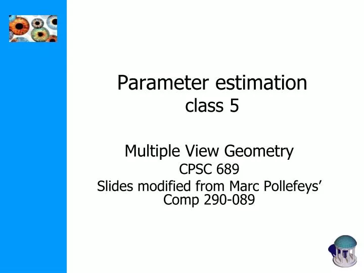 parameter estimation class 5