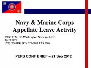 Navy &amp; Marine Corps Appellate Leave Activity