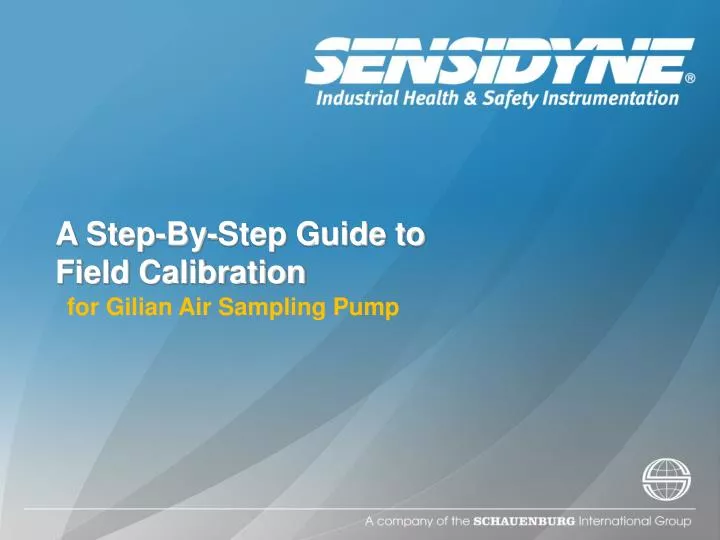 a step by step guide to field calibration