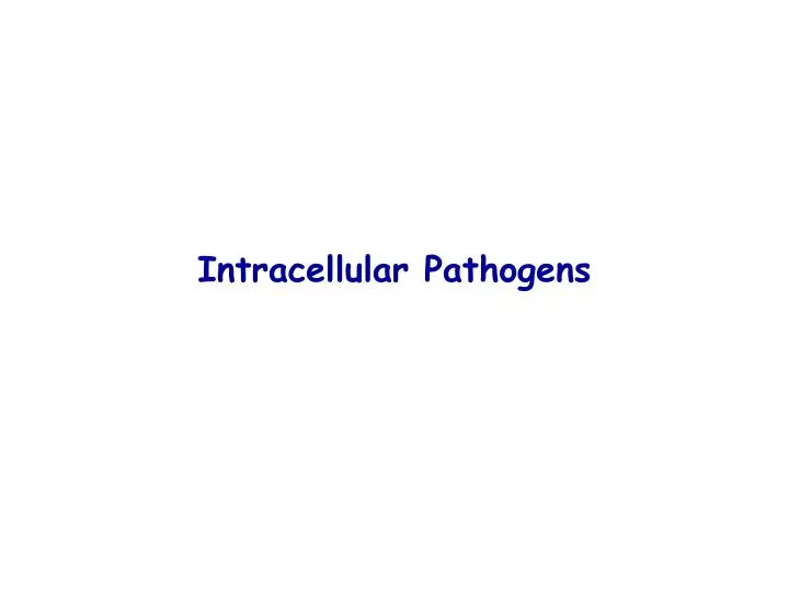 intracellular pathogens