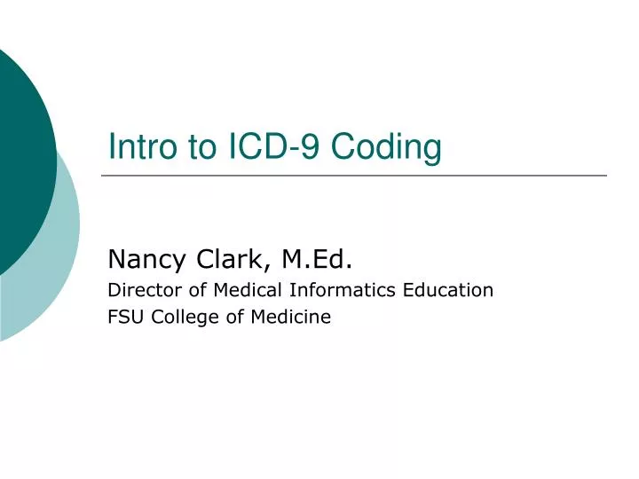 intro to icd 9 coding