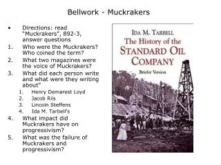 Bellwork - Muckrakers