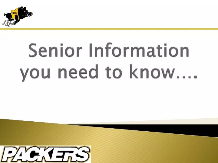 senior information you need to know