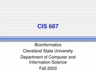 CIS 667