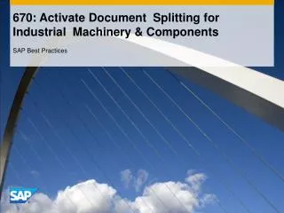 670: Activate Document Splitting for Industrial Machinery &amp; Components