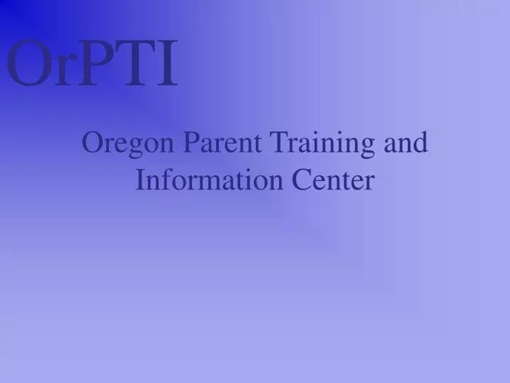 oregon parent training and information center