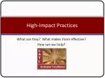 High-Impact Practices - slide 1