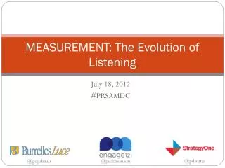 MEASUREMENT: The Evolution of Listening