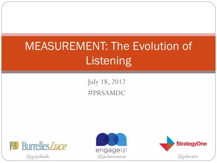 measurement the evolution of listening
