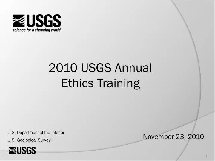 2010 usgs annual ethics training