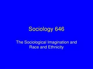 Sociology 646