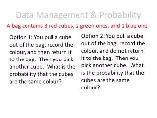 Data Management &amp; Probability