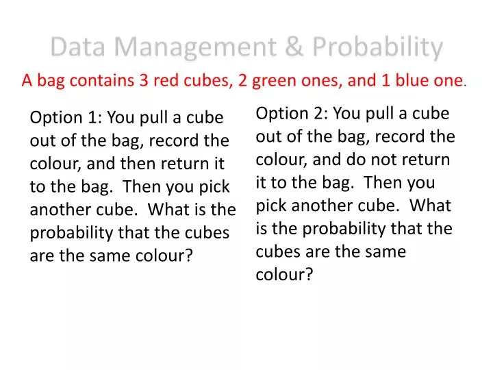 data management probability