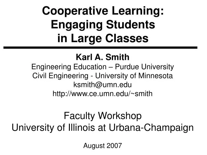 cooperative learning engaging students in large classes